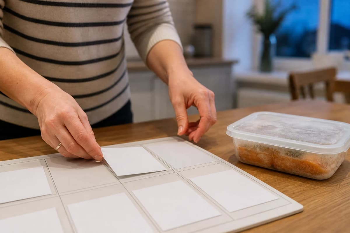 Gør planen fleksibel – redaktionel illustration til madplan-guide