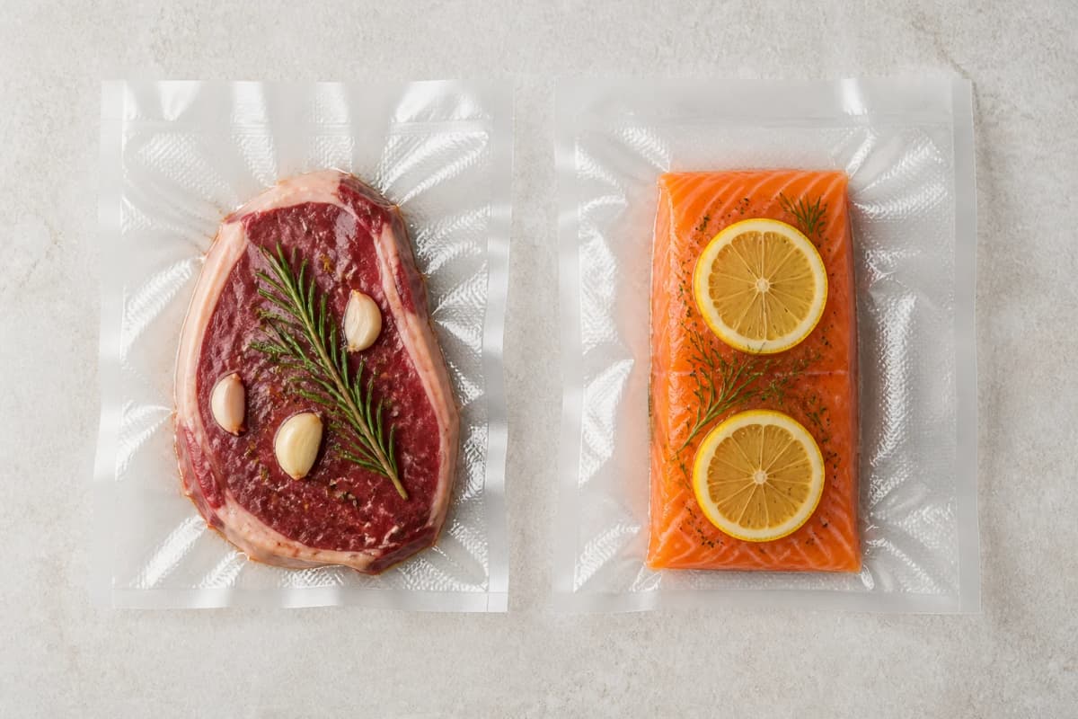 Metoden i én arbejdsgang – redaktionel illustration til sous vide-guide