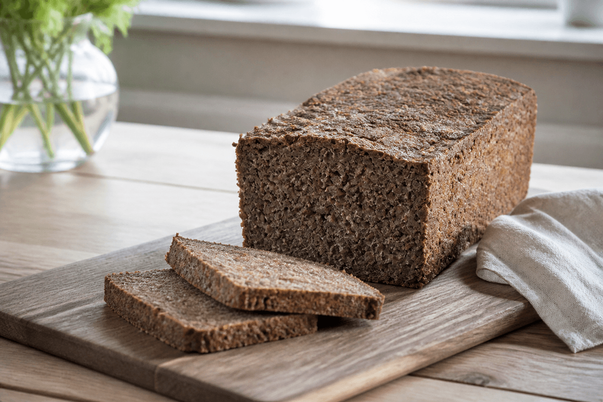 Rugbrød anrettet i Madblikkets lyse nordiske billedstil
