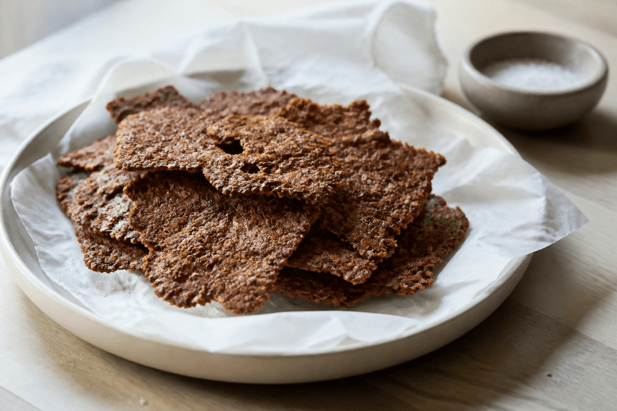 Havregrødschips anrettet i Madblikkets lyse nordiske billedstil