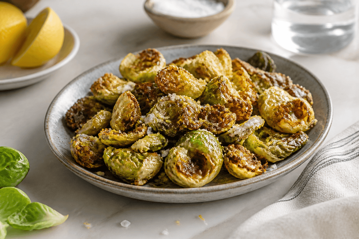 Rosenkålschips anrettet i Madblikkets lyse nordiske billedstil