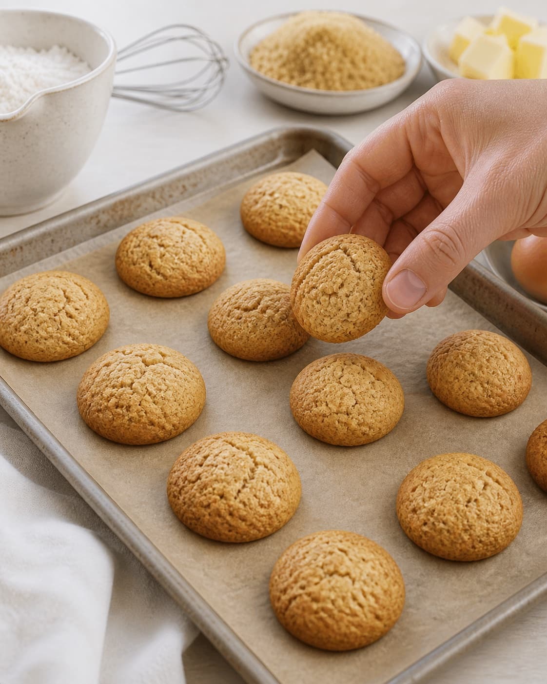 kammerjunkere baking until golden with a visibly set centre under tilberedningen af kammerjunkere