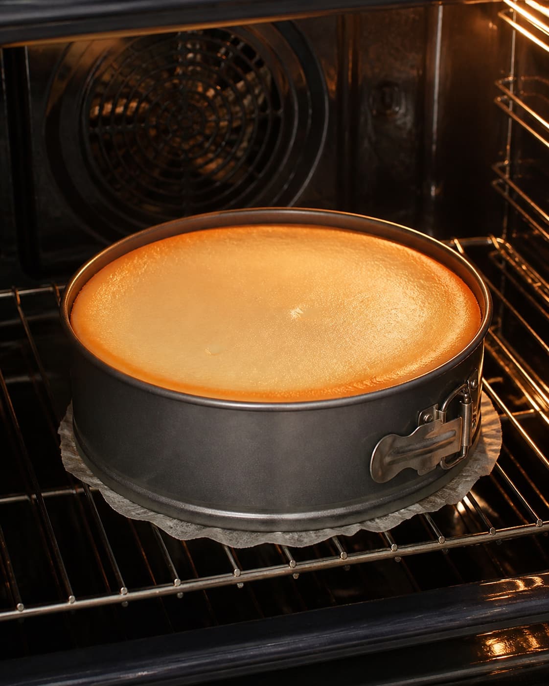 hindbær cheesecake med klassisk kiksebund baking until golden with a visibly set centre under tilberedningen af hindbær cheesecake med klassisk kiksebund