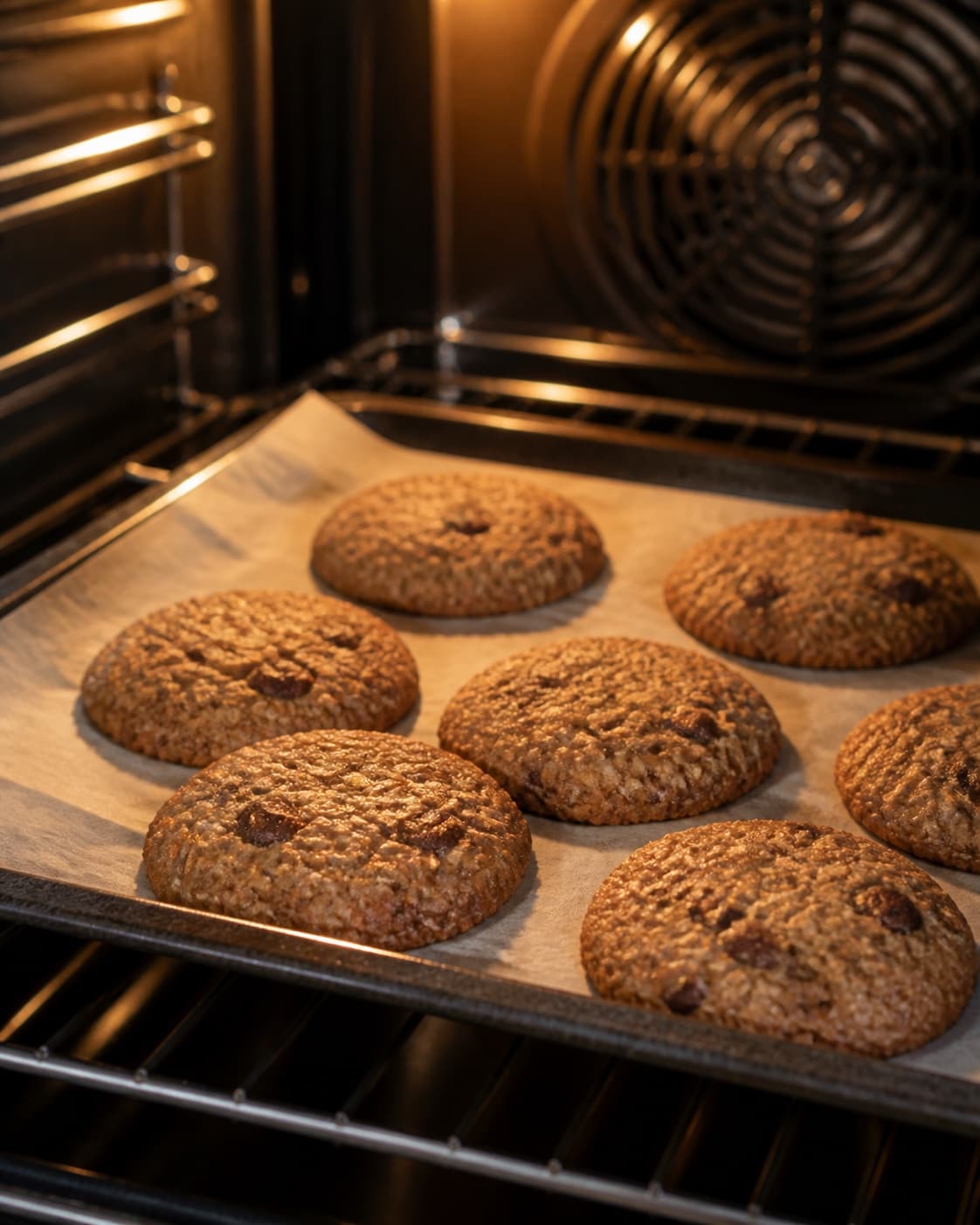 sunde cookies med kokos og chokolade baking until golden with a visibly set centre under tilberedningen af sunde cookies med kokos og chokolade
