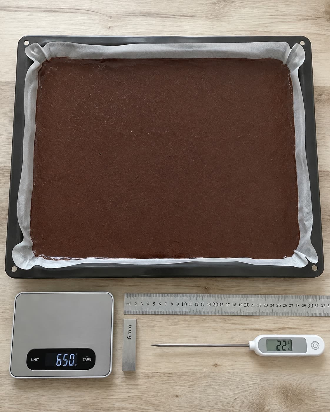 Rug-kakaodej fordeles i 40 gange 30 centimeter