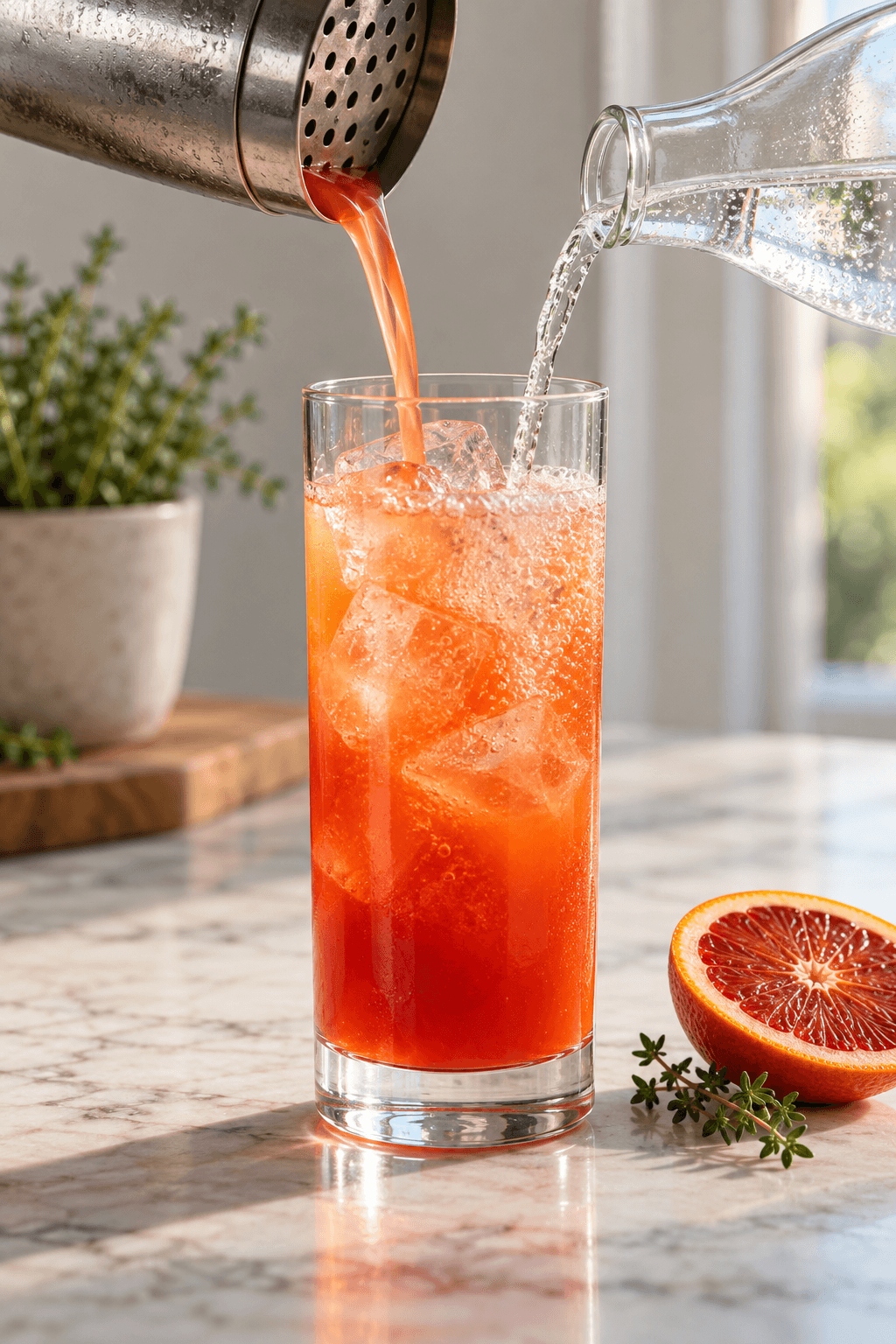Southern Screw sies over is og toppes med iskoldt danskvand i ét Collins-glas