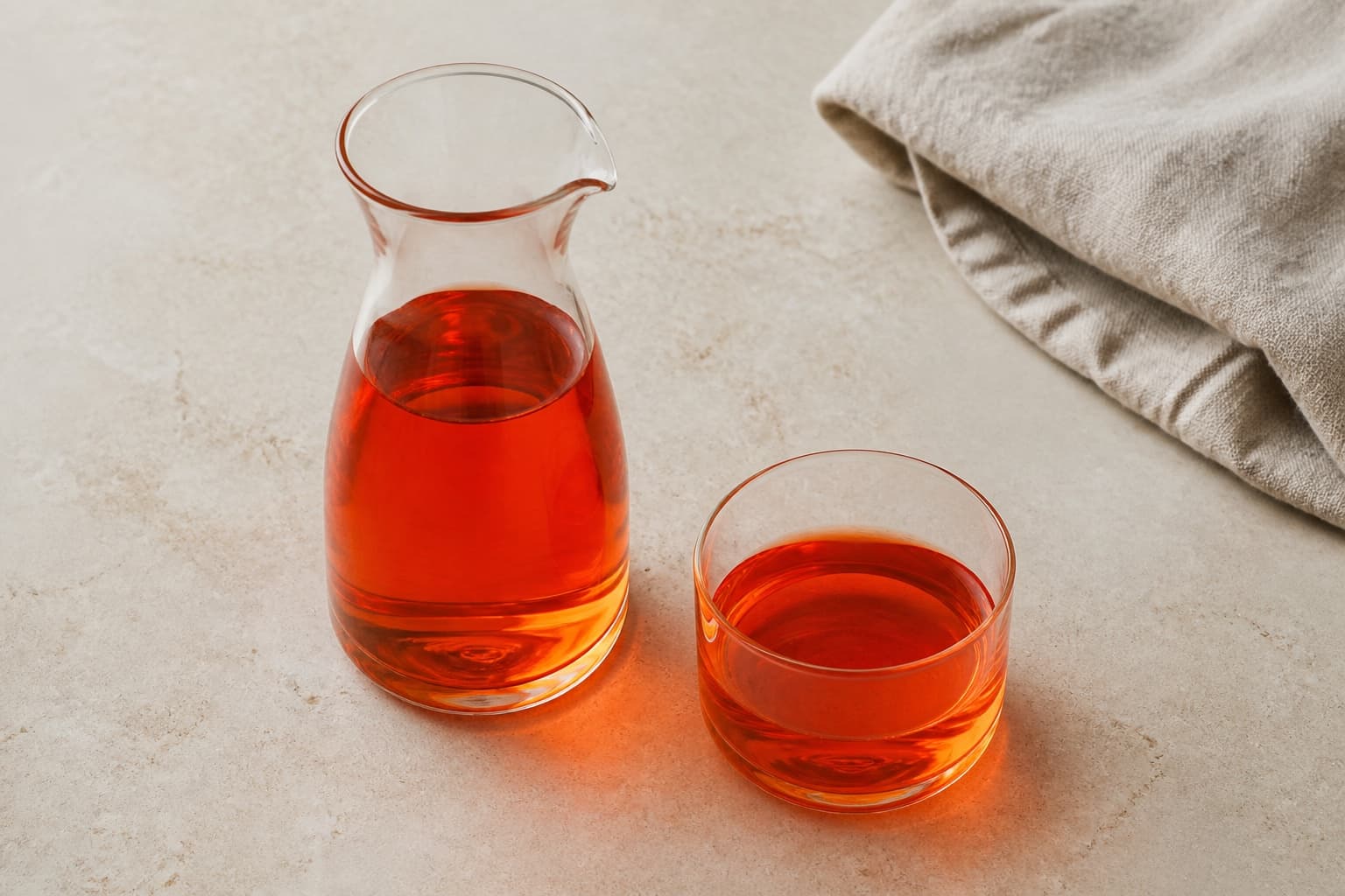Aperol fotograferet i naturligt nordisk køkkenlys