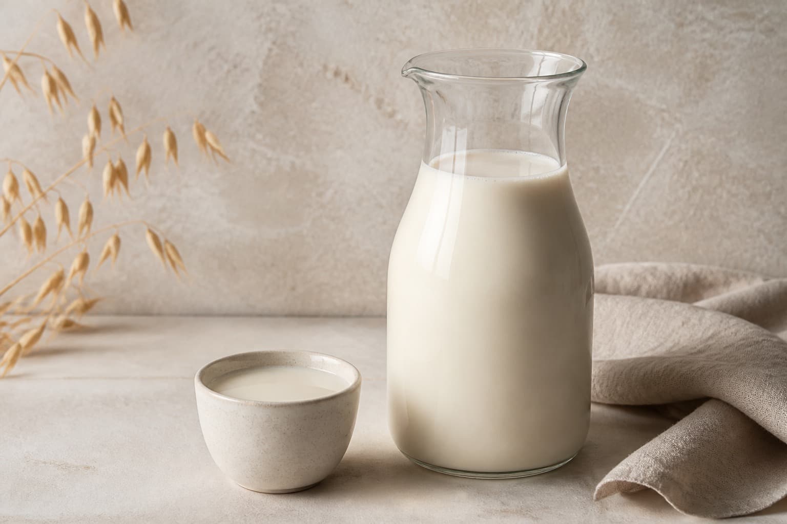 Barista-havredrik fotograferet i naturligt nordisk køkkenlys
