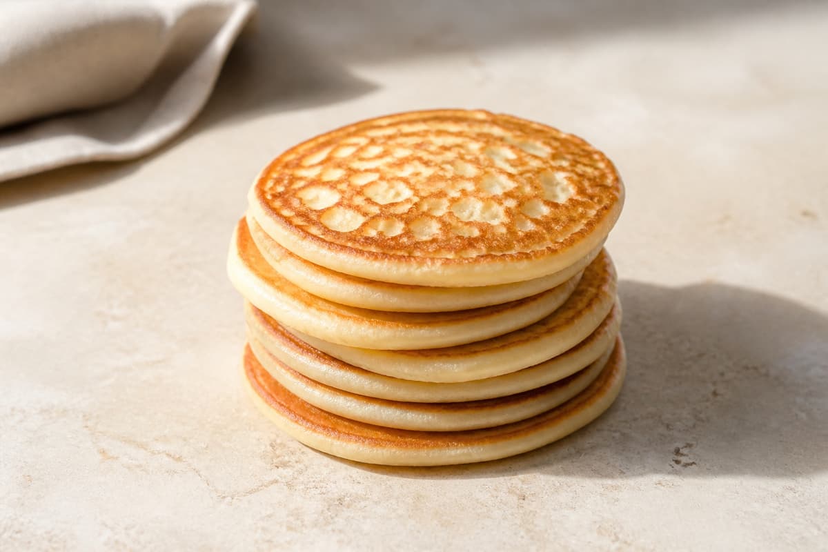 Blinis fotograferet i naturligt nordisk køkkenlys