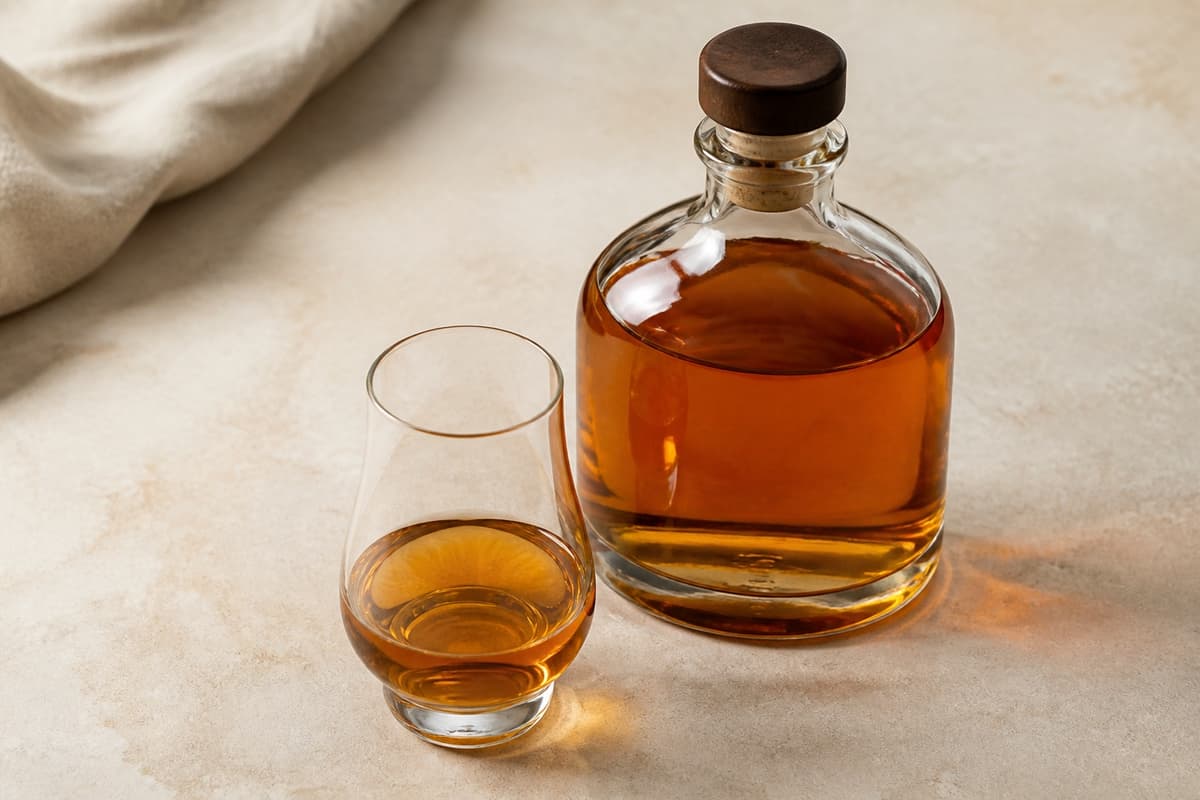 Bourbon fotograferet i naturligt nordisk køkkenlys