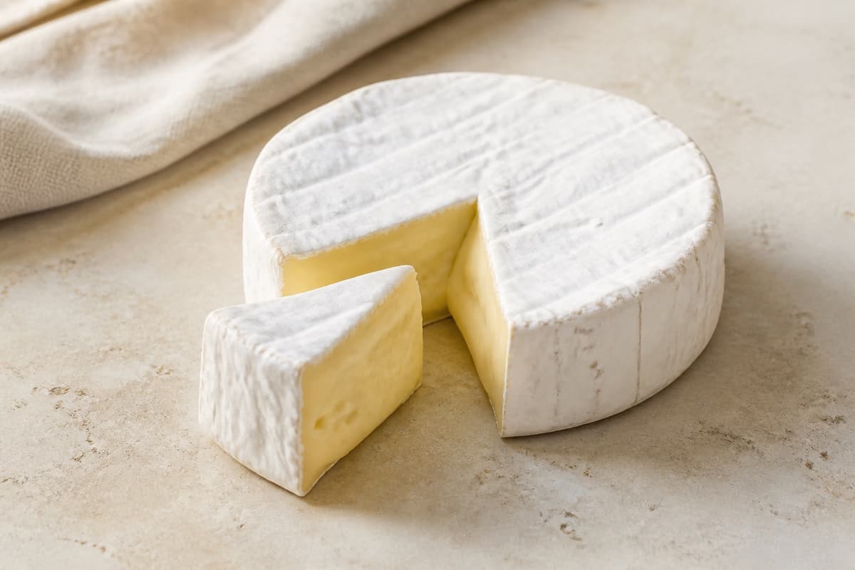 Brie fotograferet i naturligt nordisk køkkenlys