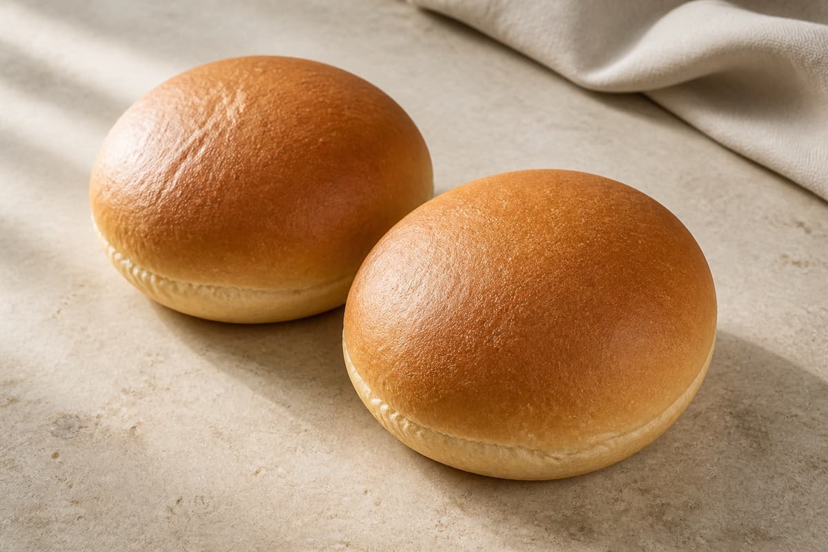 Burgerboller fotograferet i naturligt nordisk køkkenlys