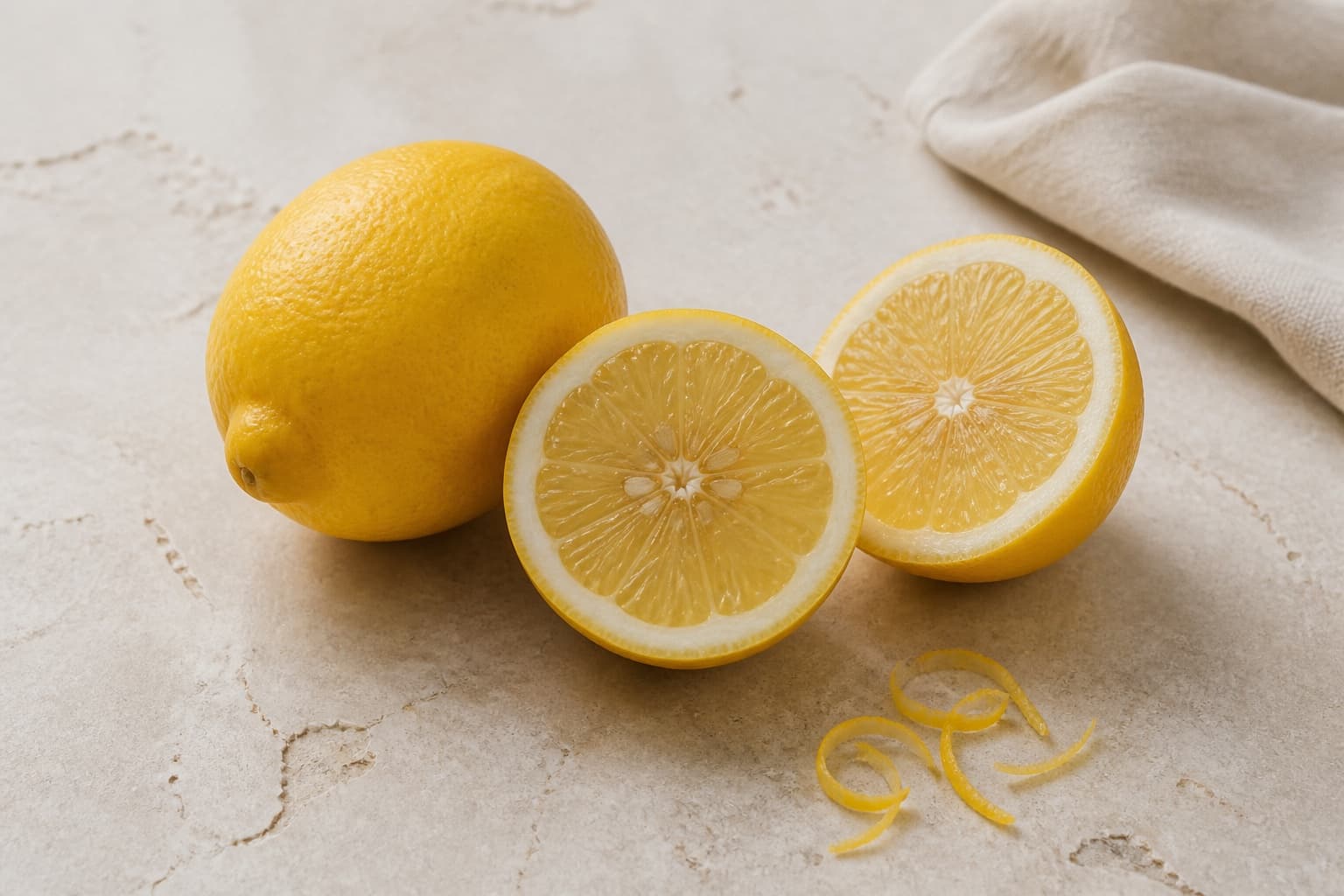 Citron fotograferet i naturligt nordisk køkkenlys