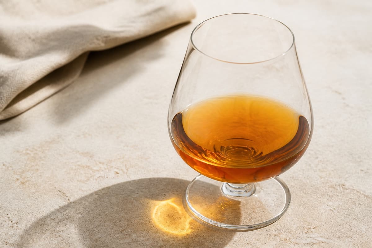 Cognac fotograferet i naturligt nordisk køkkenlys