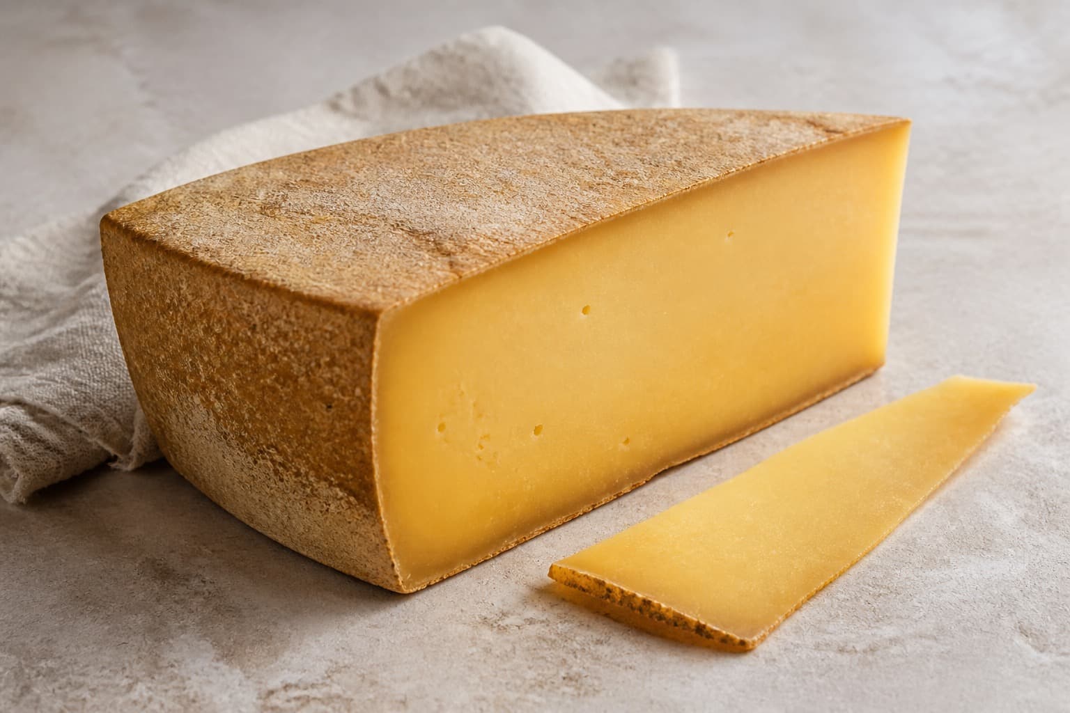 Comté fotograferet i naturligt nordisk køkkenlys