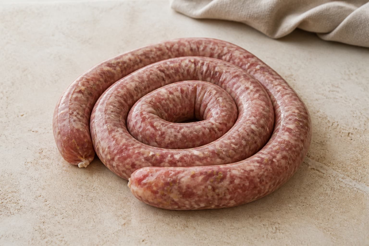 Fennikelsalsiccia fotograferet i naturligt nordisk køkkenlys