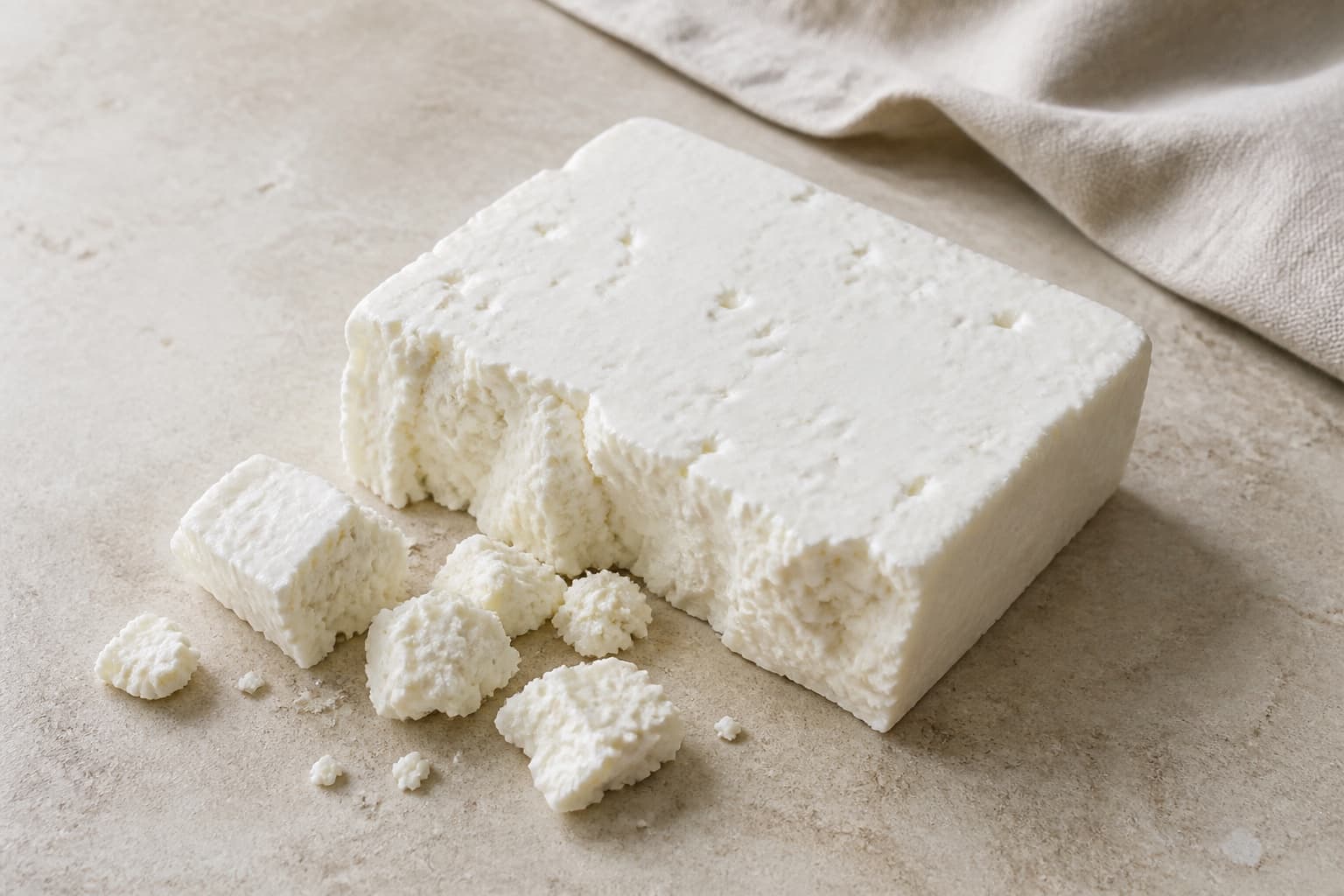 Feta fotograferet i naturligt nordisk køkkenlys