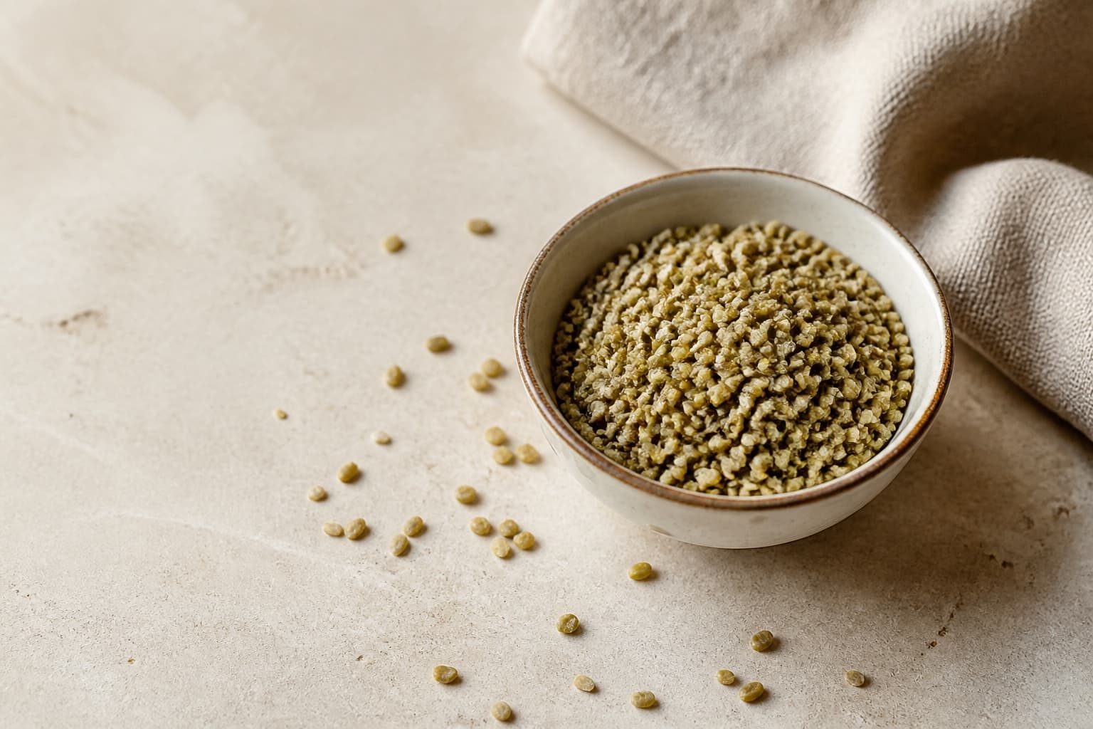 Freekeh fotograferet i naturligt nordisk køkkenlys