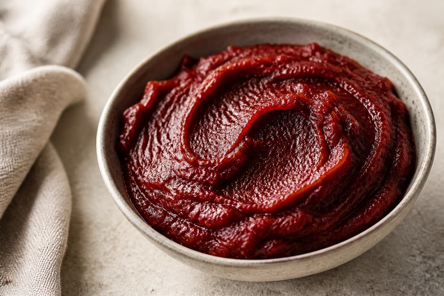 Gochujang fotograferet i naturligt nordisk køkkenlys