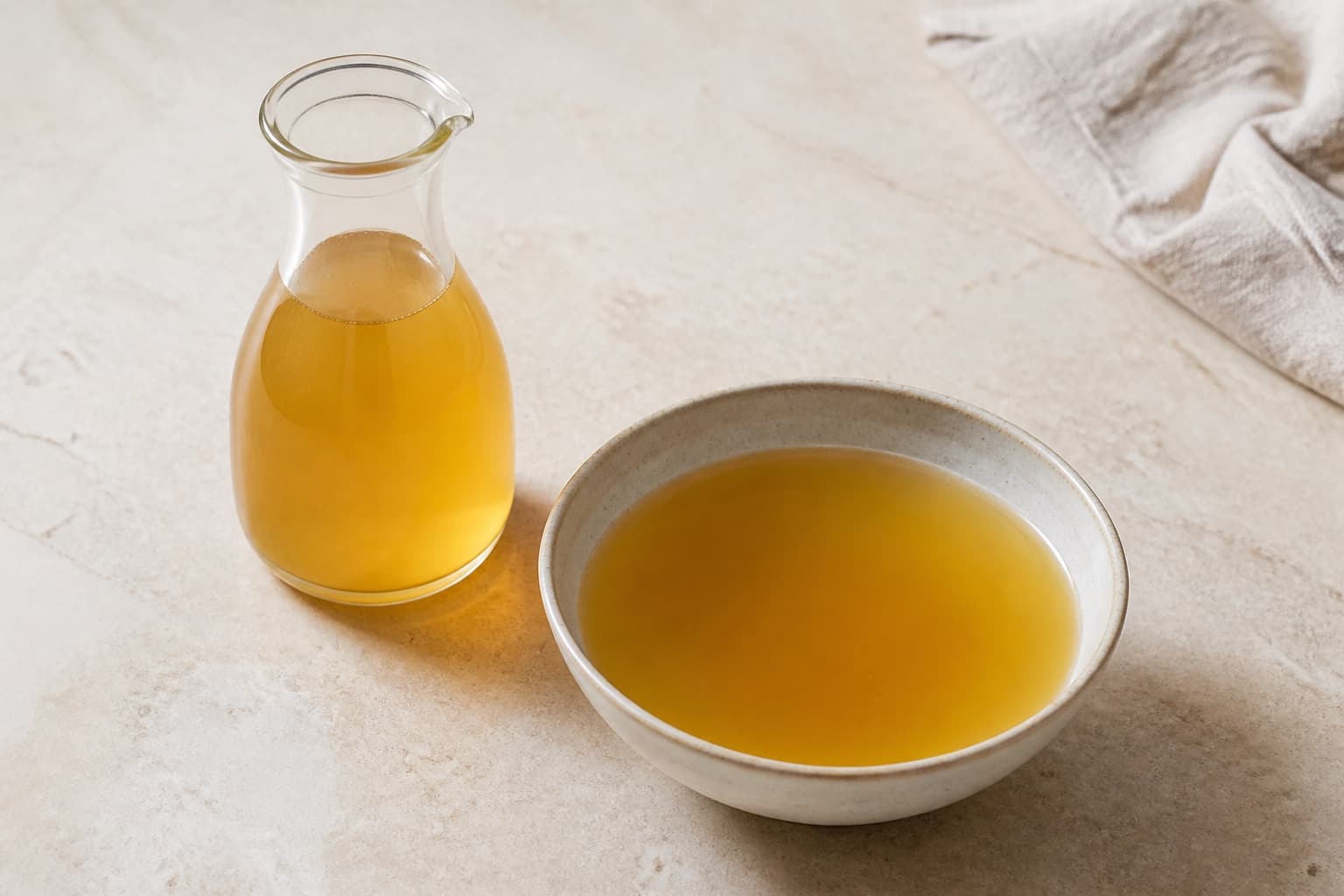 Grøntsagsbouillon fotograferet i naturligt nordisk køkkenlys