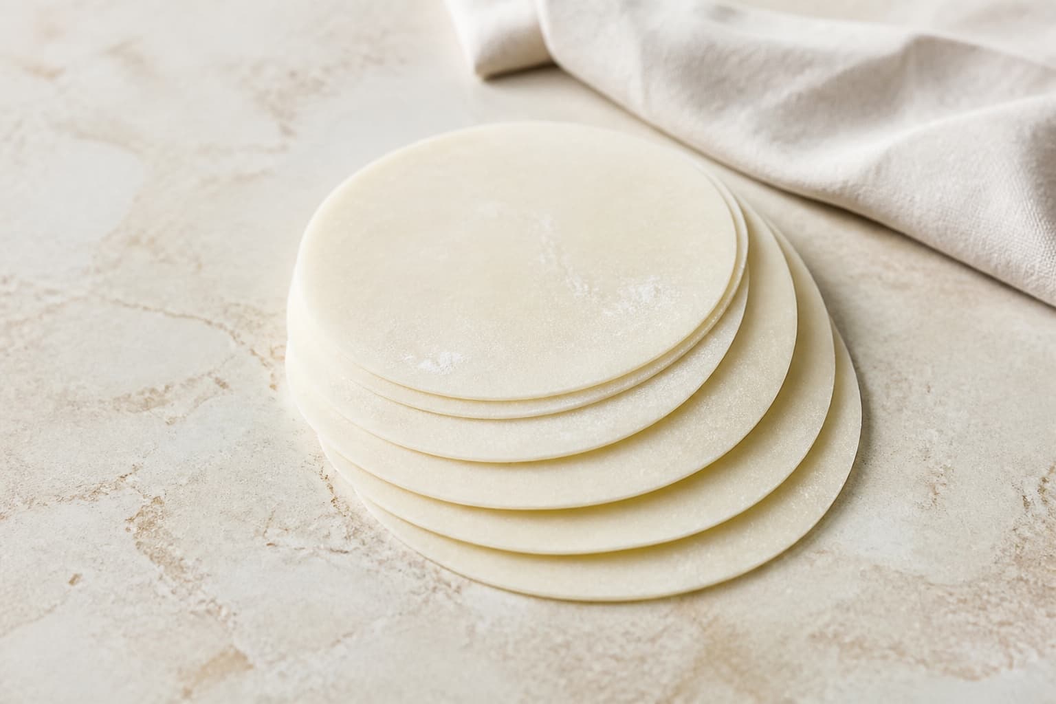 Gyoza dejplader fotograferet i naturligt nordisk køkkenlys