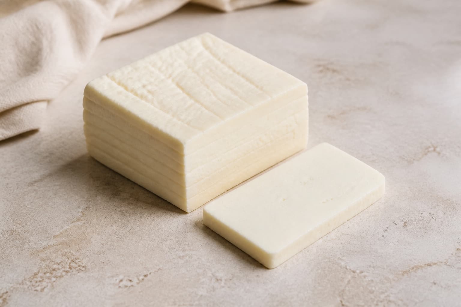 Halloumi fotograferet i naturligt nordisk køkkenlys