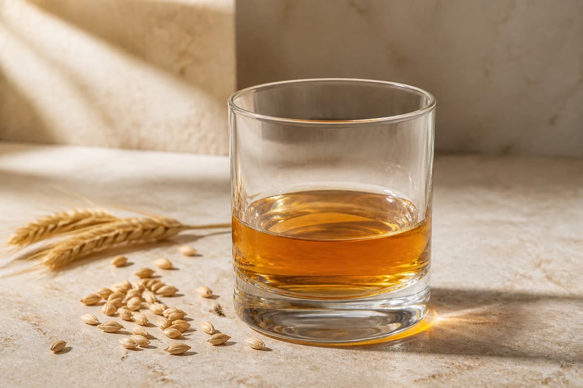 Irsk whiskey fotograferet i naturligt nordisk køkkenlys