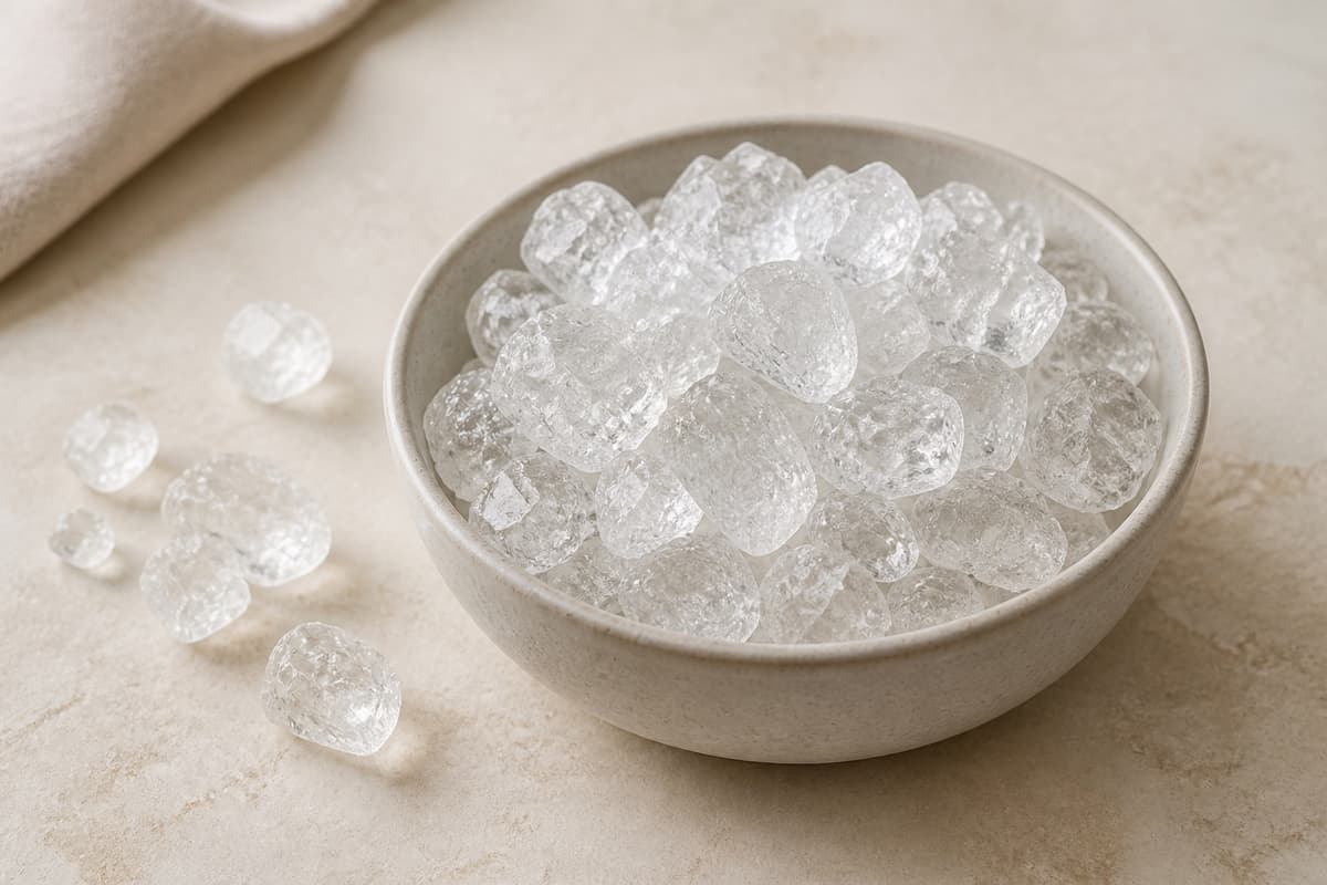 Isomalt fotograferet i naturligt nordisk køkkenlys
