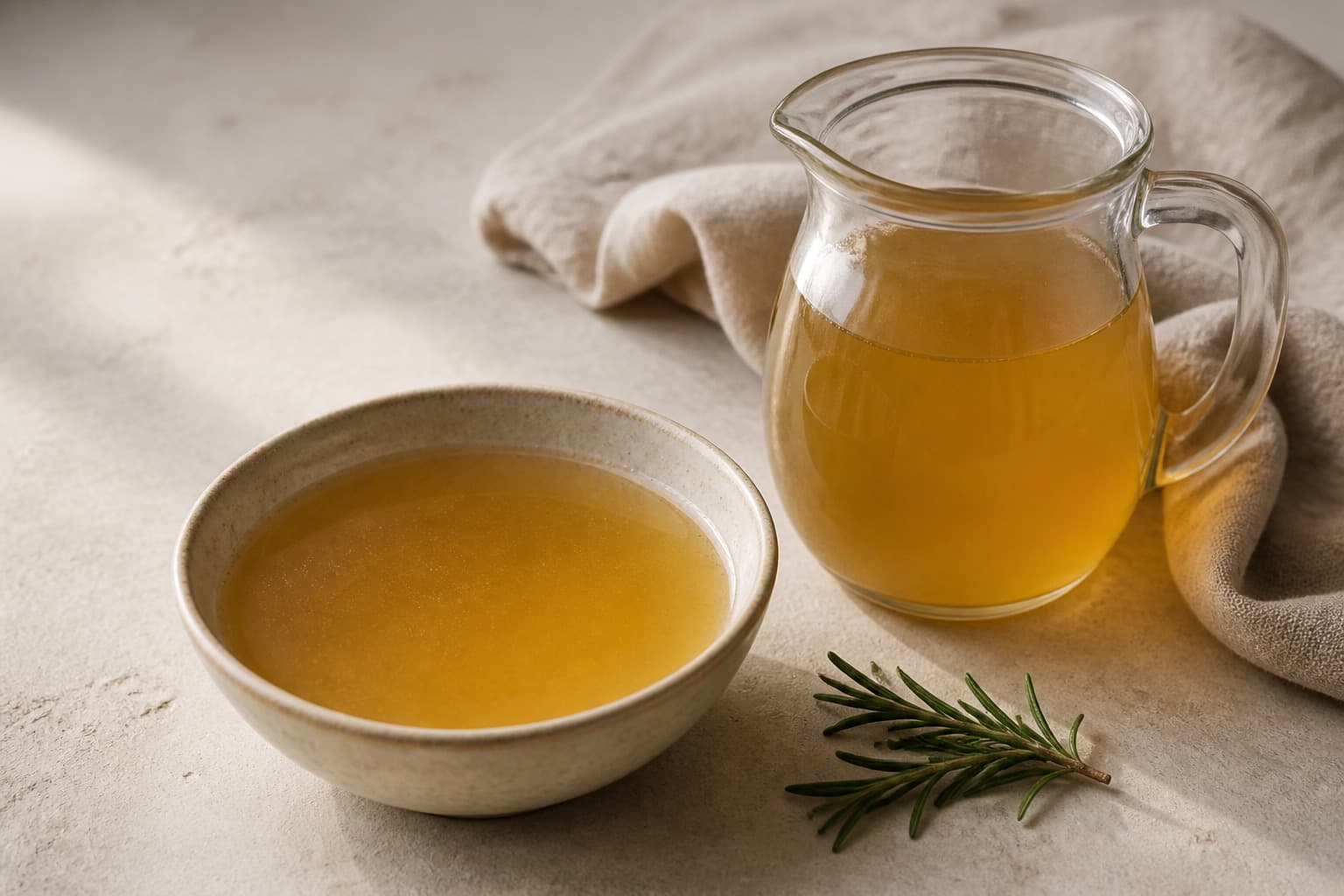 Lammebouillon fotograferet i naturligt nordisk køkkenlys