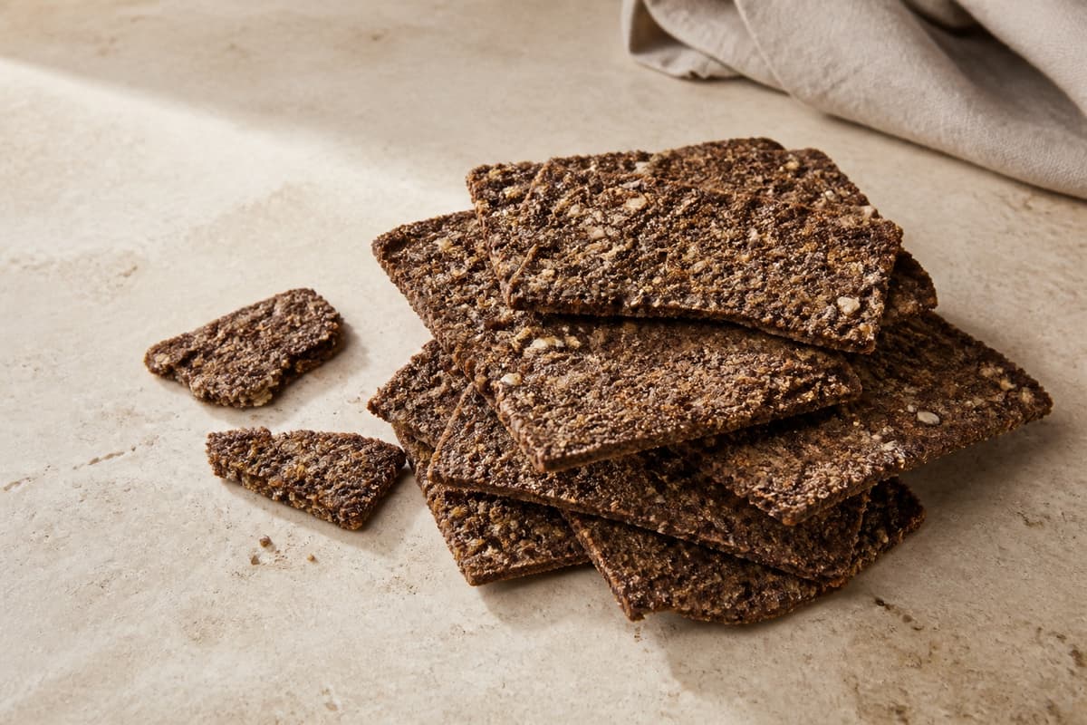 Mørke rugkiks fotograferet i naturligt nordisk køkkenlys
