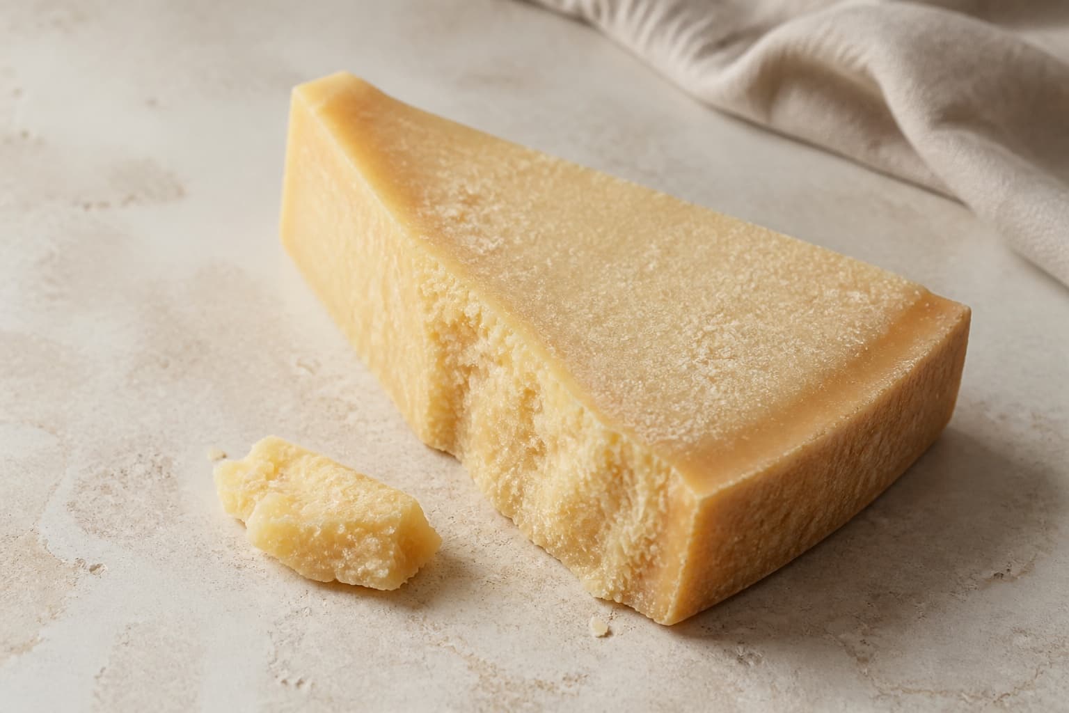 Parmesan fotograferet i naturligt nordisk køkkenlys