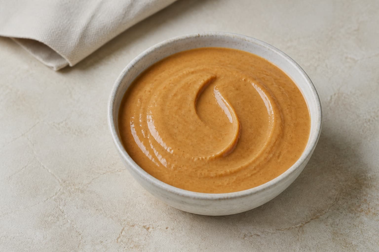 Peanutbutter fotograferet i naturligt nordisk køkkenlys
