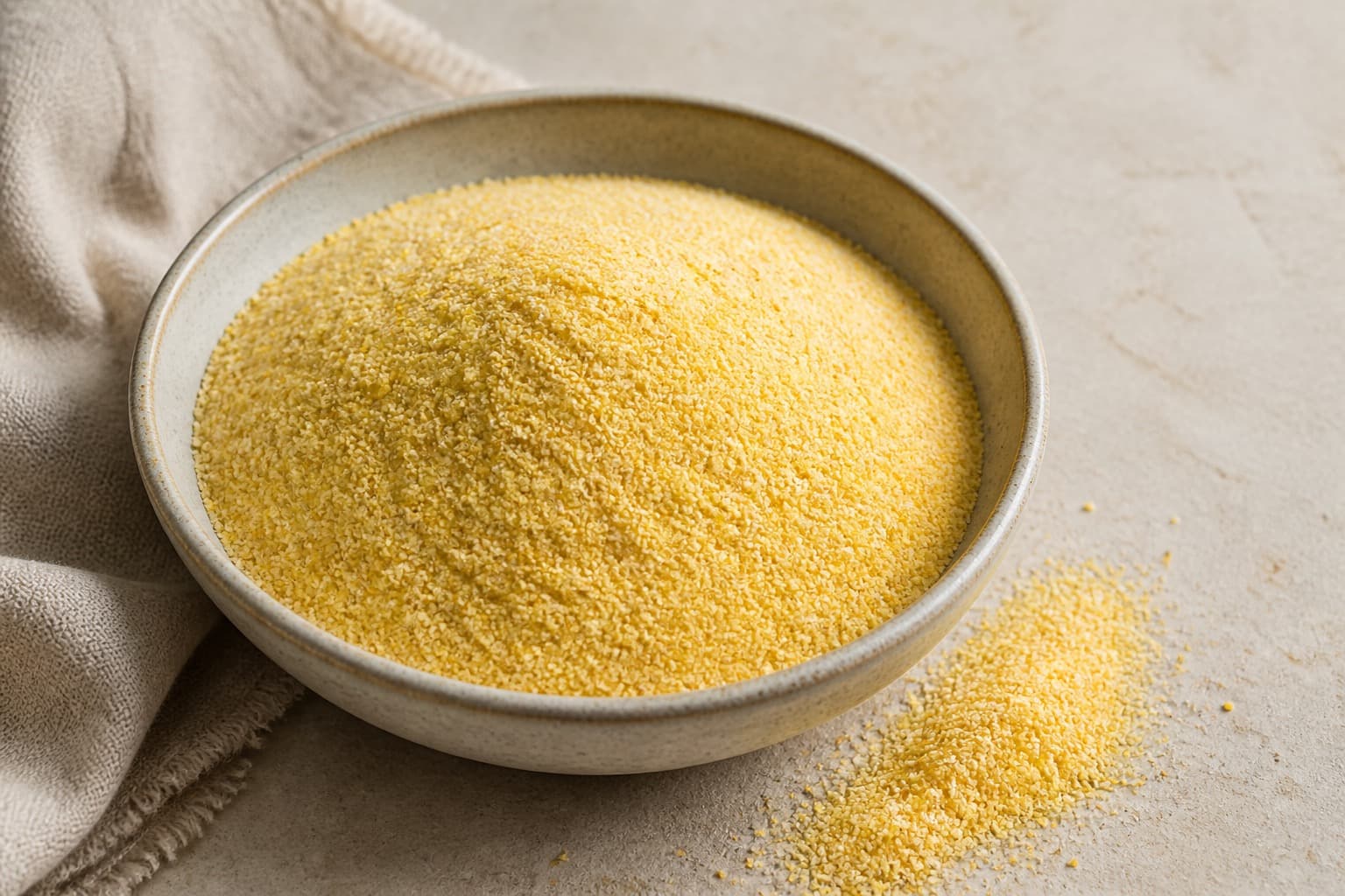 Polenta fotograferet i naturligt nordisk køkkenlys