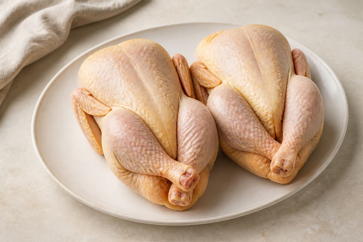 Hele poussiner fotograferet i naturligt nordisk køkkenlys